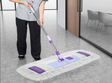 Flat Floor Mop, with Stainless Steel Handle, Reusable Washable Mop Pad, Wet Dry Flat Mops for V1366-AZ2-W-23324