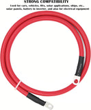 4 AWG Battery Cable,3FT Cables,With 5/16" Ring Terminals for Solar, RV, Auto, Marine Car, Boat V1259-DP01-A-5710
