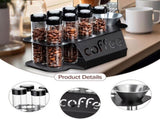 Coffee Bean Storage Containers - 8-pack Glass Jars for Storing Coffee Beans - Transparent Storage V1259-DP01-BO-453