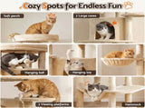 i.Pet Cat Tree Tower 167cm Large Scratching Post Furniture Scratcher House Beige PET-CAT-L167-BG