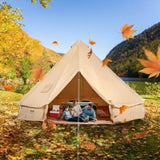Canvas Bell Tent, 4 Seasons 7 m/22.97 ft Yurt Tent, Canvas Tent for Camping with Stove Jack, V952-FBZXZP7MMGBZ9SSOBV0