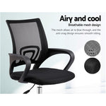 Artiss Mesh Office Chair Mid Back Black OCHAIR-G-2004-BK