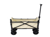 Gardeon Garden Cart Folding Trolley Camping Wagon Barrow Outdoor Beach Beige XFEL-GCT-OX-BE