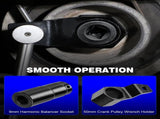 19 mm Harmonic Balancer Socket & 50mm Crankshaft Crank Pulley Wrench Holder Tool Removal Holding V1258-DP02-WO-217