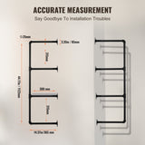 VEVOR Industrial Pipe Shelf 4 Tier 3PCS 11.8in W Wall-Mount Planks NOT Included V952-JSGZWJYGWMBHRV3CYV0