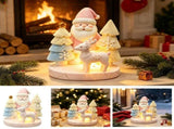 Christmas Decorations Indoor Santa and Reindeer Figures, LED Entry Table Decor Lights, V1192-AZ-W-35146