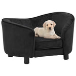 Dog Sofa Black 69x49x40 Cm Plush 43_171021