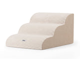 i.Pet Dog Ramp Washable Cover Stairs for Bed Sofa Foam Step Ladder 3 Tier Beige FDR-D-FOAM-3T-BG