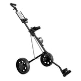 Everfit Golf Buggy Quick Folding Trolley Golf Cart Trolley 2 Wheels Cup Holder GOLF-A-BUGGY-2-BK