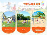 Swing Sets for Backyard 40in Saucer Swing Seat A-Frame Metal Stand 440lbs V952-AXQQTZZW1RW0EWUW4V0