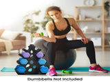 Coral Style Iron Dumbbell Storage Rack, Multi Tiered Weight Holder for Home Gym Fitness Equipment, V1366-AZ2-W-14855