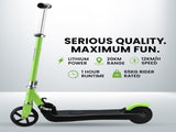 ROVO KIDS Electric Scooter Lithium Ride-On Foldable E-Scooter 125W Rechargeable, Green V219-TRNESCRVM2KA