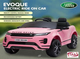 Kahuna Land Rover Licensed Kids Electric Ride On Car Remote Control - Pink CAR-LRV-PK