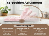 Artiss 2PCS Floor Lounge Sofa Bed Flannel Fabric Pink FLOOR-SBL-M193-S-PKX2