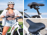 VALK Electric Fat Tyre Cruiser Bike, Step-Through eBike with Throttle, Tektro Hydraulic Brakes, V219-BIKFATVAF5WA