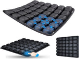 Black Portable 3D Aircell Travel Inflatable Seat Cushion with Built-in Pump 36 Airbags Ergonomic V888-ELOSUNG52082