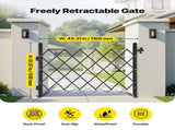 Single Folding Security Gate, Lockable Scissor Gate with 360 degree Swivel Casters, Outdoor V952-GZDZDAQM5157HX49X001V0