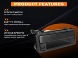 Exterior Door Handle w/Lock Cylinder & Keys for Chevy C1500 C2500 C3500 K1500 K2500 K3500 GMC Yukon V1258-DP02-C-851