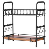 VEVOR 2 Tier Coffee Bar Organizer for Countertop w/ 12 Movable Hooks Mug Holder V952-LYSMKBGJBGSLN4HGLV0