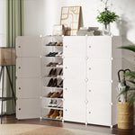 Artiss Shoe Rack DIY 12 Storage Cube Stackable White DIY-SHOE-12-WH