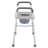 White Heavy Duty Bedside Commode, Raised Toilet Seat, Shower Chair, Adjustable Height 75.5-88cm LSB-68995