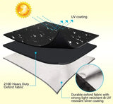 1 Piece Round Grill Cover, 210D Oxford UV-Resistant Weatherproof Protector for Kettle Charcoal V1189-LC-HW-00306
