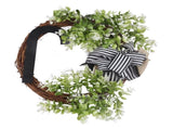 Creative Front Door Wreath with Bow 26 Letter Garden Outdoor Decorative Wreath V1294-YM0512-230329HR68-10