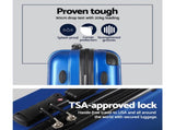 Wanderlite 28 Inch Luggage with TSA Lock Spinner Carry On Hard Shell Travel Suitcase Luggage Case LUG-ABS-CLA-28-BU