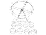 Ferris Wheel Cupcake Stand 8 Cups Dessert Carrier Display Holder for Restaurants Dessert Shops Theme V1294-YM0715-3118220094311