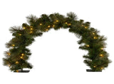 Christabelle 60cm Tabletop Christmas Archway Garland with LED Lights Gold Mantle Decoration Orn 112_SENGGTA