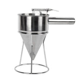 Pancake Batter Dispenser Stainless Steel Cake Dispenser with Stand for Cupcake Waffle Batter V1369-AZ3-W-13981