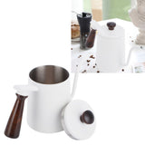 700ml Hand Drip Coffee Pot 304 Stainless Steel Long Spout Coffee Making Kettle with Wooden Handle V1294-YM0718-3118210018511