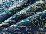 Navy Paisley Boho Dream Bedspread Coverlet 3 Piece Set V745-AC081448Q13U