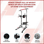 Power Tower Pull Up Weight Bench Dip Multi Station Chin Up Home Gym Equipment V63-831701