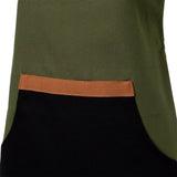 J Elliot Home Selby Cotton Apron 83 x 68 cm Olive & Black V442-IDC-APRON-SELBY-OLIVE-SH