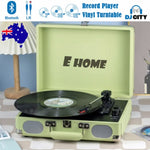 Record Player Vinyl Turntable Bluetooth Speakers Retro Briefcase USB V201-LPU0001GR8AU