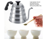Stainless Steel Coffee Tea Pot, Drip Kettle with Gooseneck & Built-in Thermometer, 1.2L V1263-JX-2995