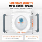 Raised Toilet Seat,88.9 mm Height Raised, 136 kg Weight Capacity, for Standard Round Toilet, V952-AZSJGMTZDDFSTV95SV0