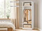 Artiss 2X Wardrobe Clothes Closet Storage Organiser Shelf White FURNI-N-WR02-WH-ABX2