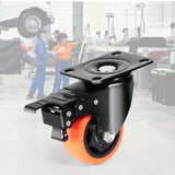 VEVOR Caster 76.2 mm Swivel Plate Casters, Set of 4, with Security A/B Locking No Noise PVC V952-PBJLCSJAZ4J27UKMWV0