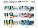 Large Hollow-out Clothes Storage Basket, Wall Mountable Laundry Bin, Pink Foldable Hamper for V1221-XM-LB4090-ZS99