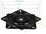 2 Pack 360 Degree Boat Seat Swivel Bases, Heavy Duty Flat Marine Pedestal Mount Replacements for V1189-LC-AMZ-00154