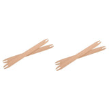 Durable Beige Wooden Tablet Weaving Shuttle for DIY Use 4Pcs V1369-AZ3-W-20860