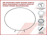 2M Wedding Hoop Round Circle Arch Backdrop Flower Display Stand Frame Background V63-837051