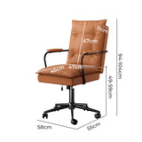 LEVEDE Ergonomic Office Chair Computer PU Brown OF1046-BR