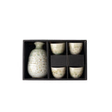 Sake Set for Four 280ml Green Drip Glaze V637-C1091