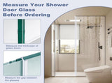4-Pack Frameless Shower Door Side Seal for 3/8 Inch Thick Glass Doors Stop Shower Leaksnd Create V1258-DP02-C-616