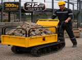 Centurion Petrol Tracked Wheelbarrow Dumper 212cc 7HP with Extendable Steel Hopper MWB-AST-D30-BLYL