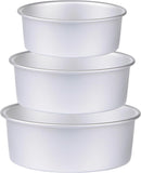 Round Cake Pan Set of 3 , Aluminum Baking Pans for Layer Cakes, V1258-DP02-WO-762