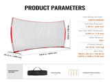 Barricade Backstop Net, 16x10 ft Ball Sports Barrier Netting, Portable Practice Equipment with Carry V952-DQW1610YC000DU462V0